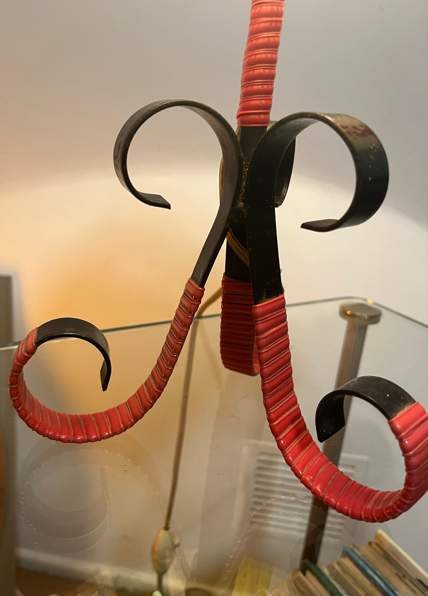 Lampe scoubidou années 50