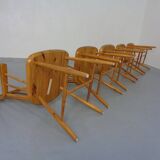 Pine Chairs by Erik Ole Jørgensen, Set of 5
