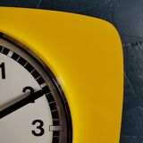 Vintage clock silent rectangular wall clock "Yellow Flash"