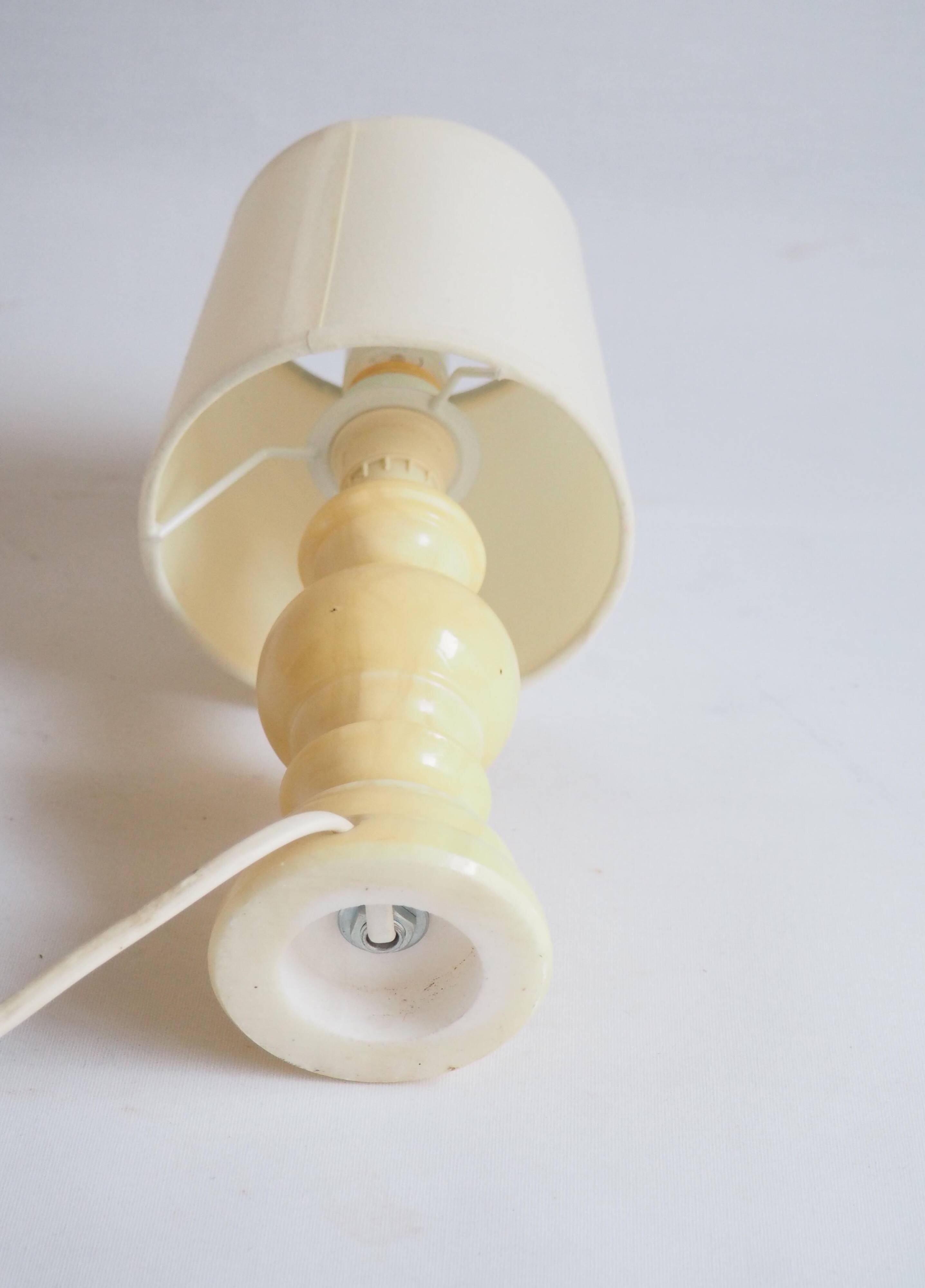 Alabaster bedside lamp