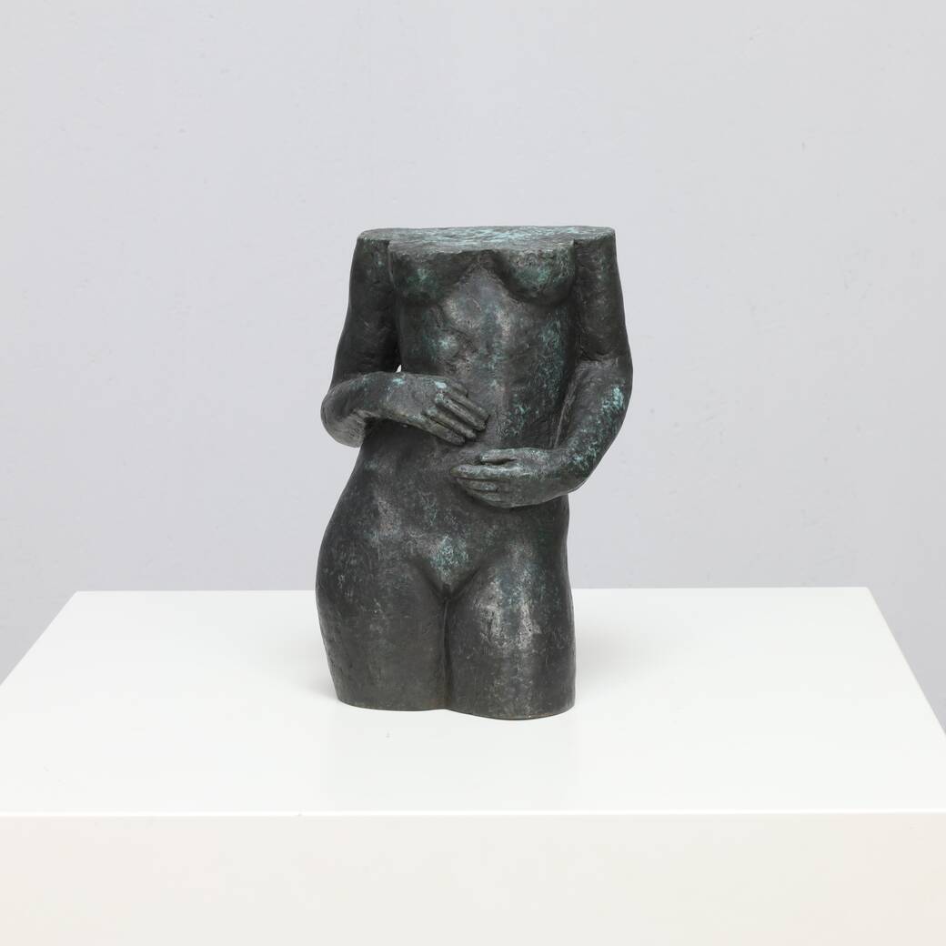 Female Torso Sculpture in Bronze, signed Gerard, edition 2/8