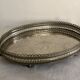 Oval metal service tray