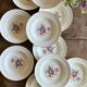 Set of 11 vintage deep plates - Fleurette pattern by Gien