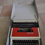 Machine à écrire SVM 315 rouge et blanche