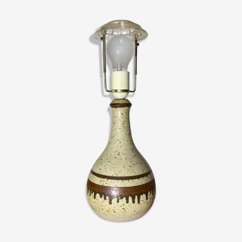 Vintage Fat Lava Table Lamp | Danish Ceramic Pottery Lamp From The Mid-century | Retro Ceramic Light