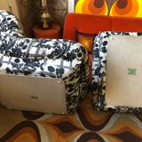 Vintage airborne potato chair heater & its matching pouf