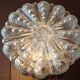 Round ceiling lamp in bubbled glass vintage 60s-70s