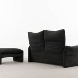2-seater sofa & footstool maralunga by Vico Magistretti, Cassina
