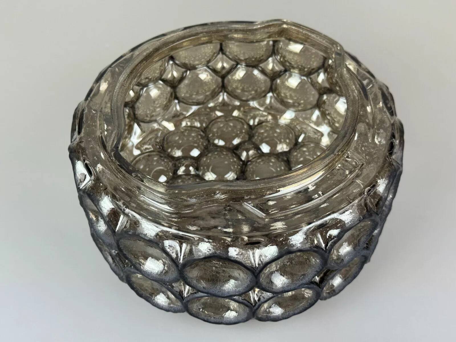 60s 70s ceiling lamp Glashütte Limburg Germany Plafoniere glass & metal