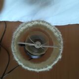 Bedside lamp in wood and wool