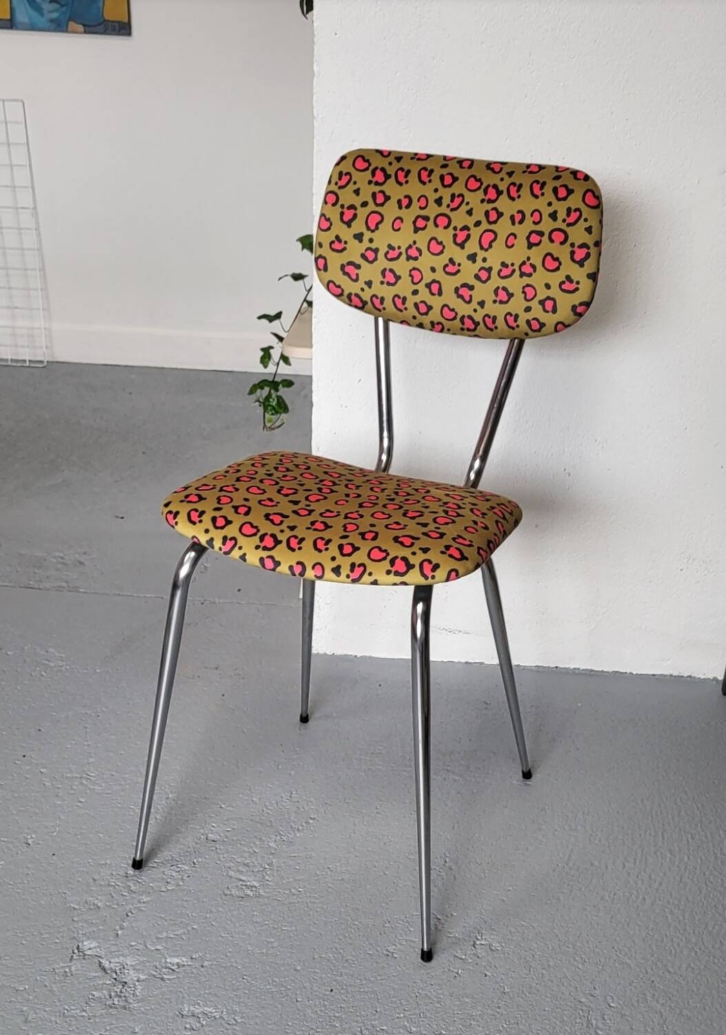 1970s Chrome Leopard Chair