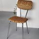 Chaise chrome années 1970 léopard