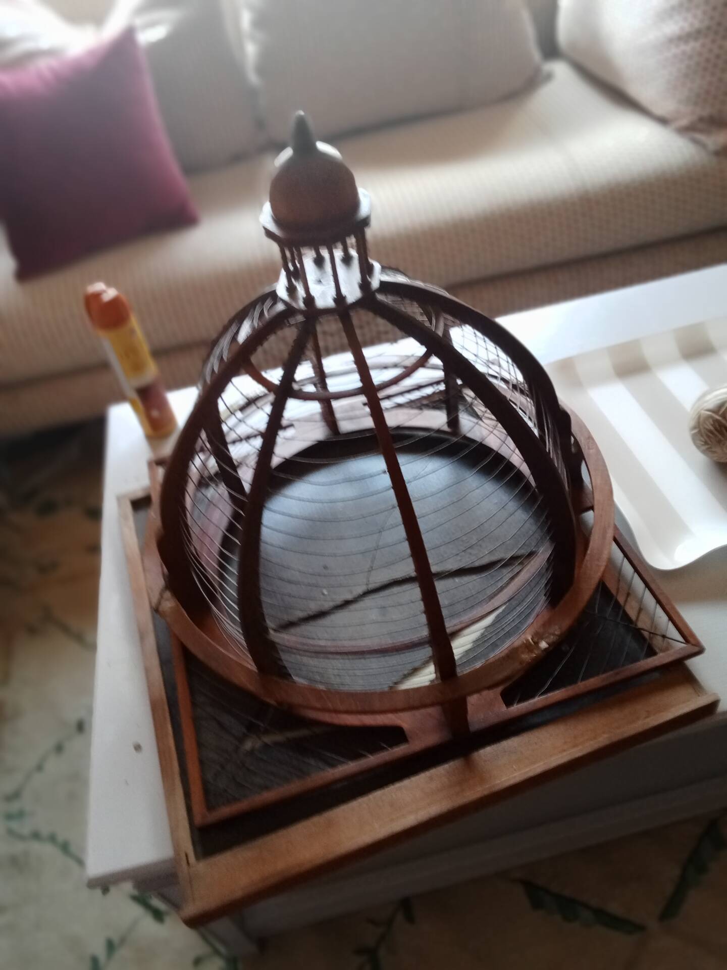 Victorian wooden birdcage