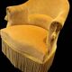 Fauteuil Crapaud velours vintage