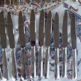 24 Dixi silver metal knives