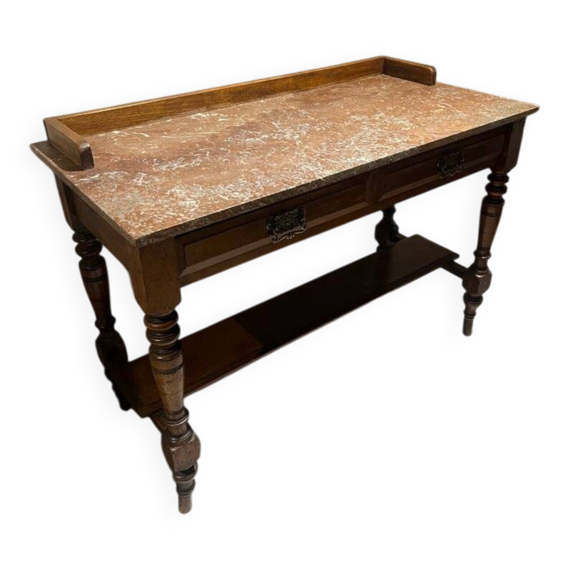 Wood and marble washstand, 19th century.