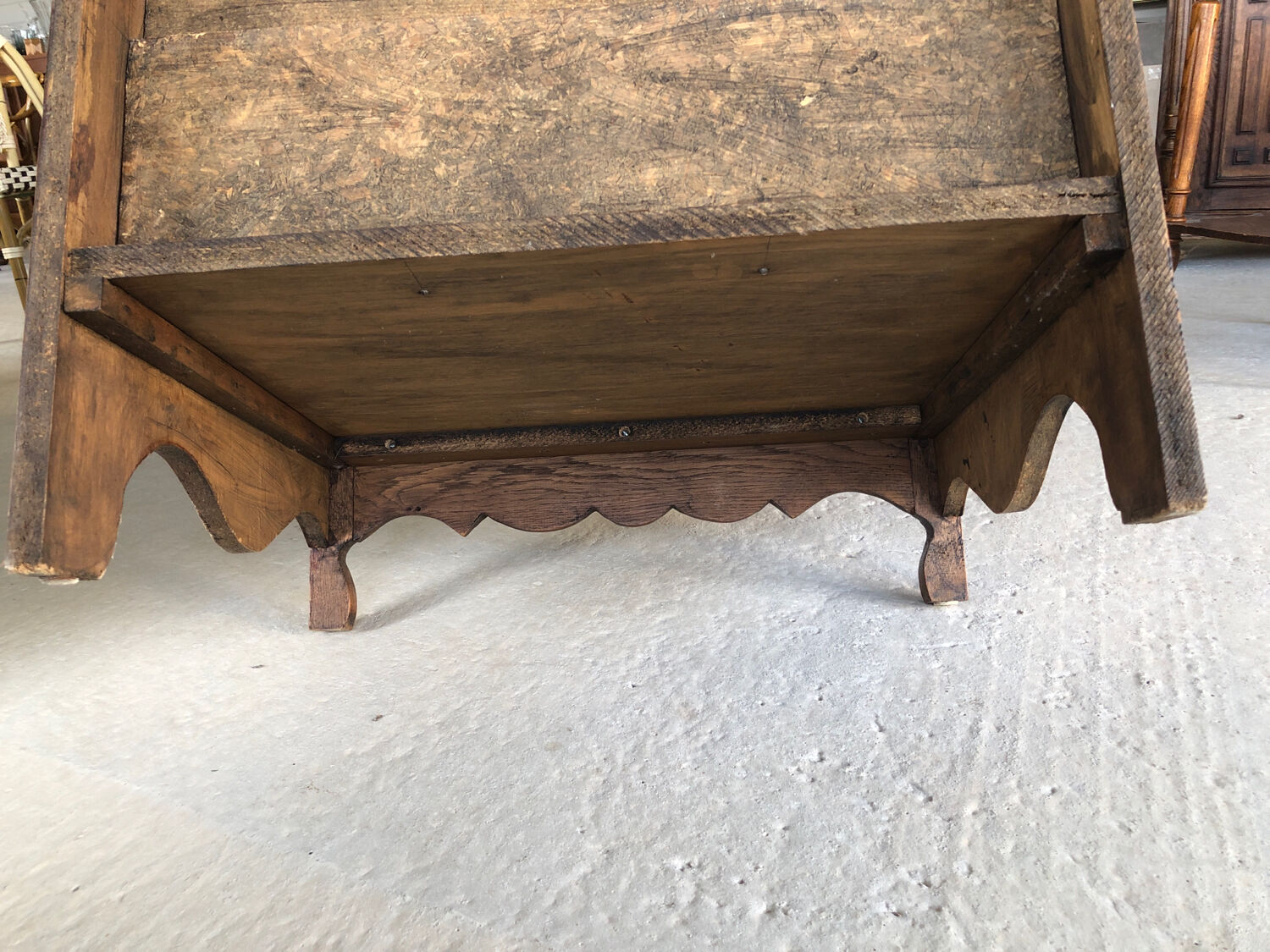 Small oak telephone cabinet