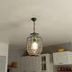 Vintage geometric pendant lamp 50s