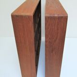 Two wall shelves with solid wood compartments design 80s