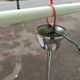 Vintage ceiling light in chrome-plated and cut glass, Targetti 1970 chandelier
