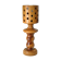 Lampe design vintage en bois d'olivier