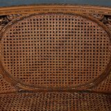 Louis XVI style walnut basket bench – 2nd part of the 19th century