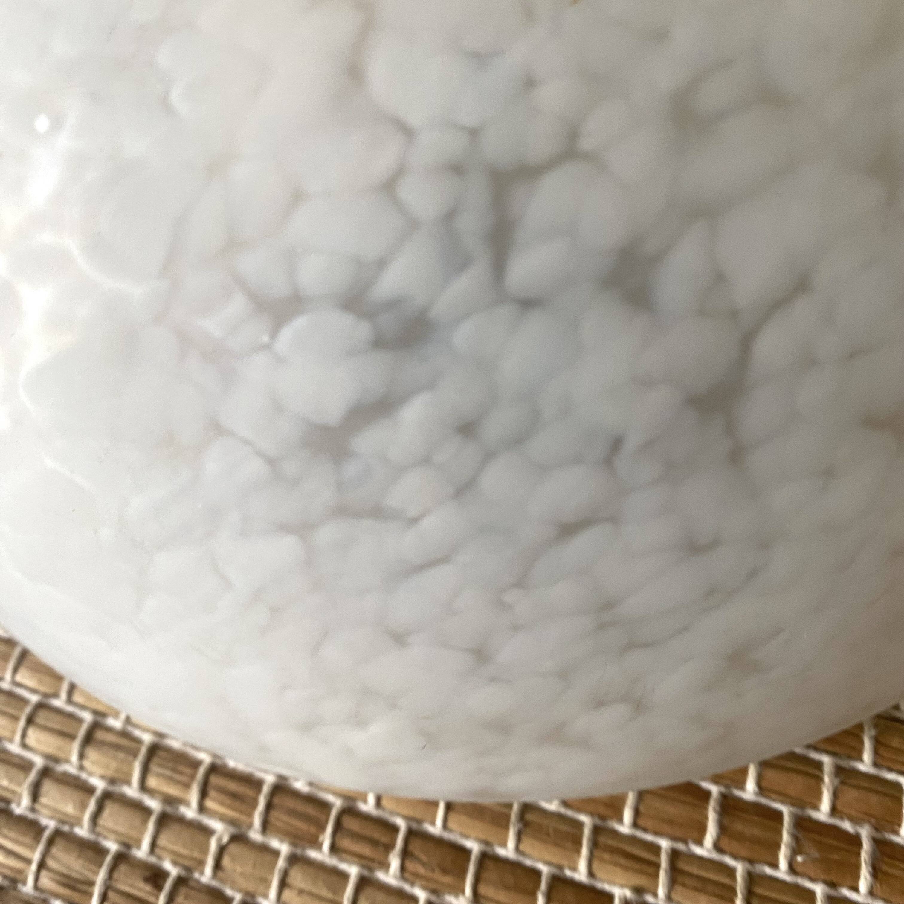 Round ceiling light in frosted clichy glass