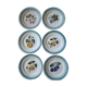 Lot de 6 assiettes barbotine