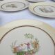 Set 12 assiettes Gien 1960 jardins japonais variations en jaune mineur