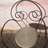 Chaise en fer forgé