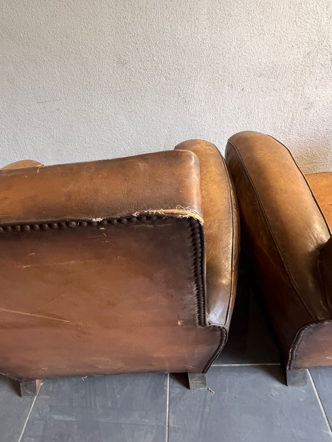 Pair of club chairs