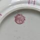 Antique Lunéville earthenware basin/salad bowl, Printanier pattern, red