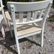 2 refurbished Ikea wooden armchairs