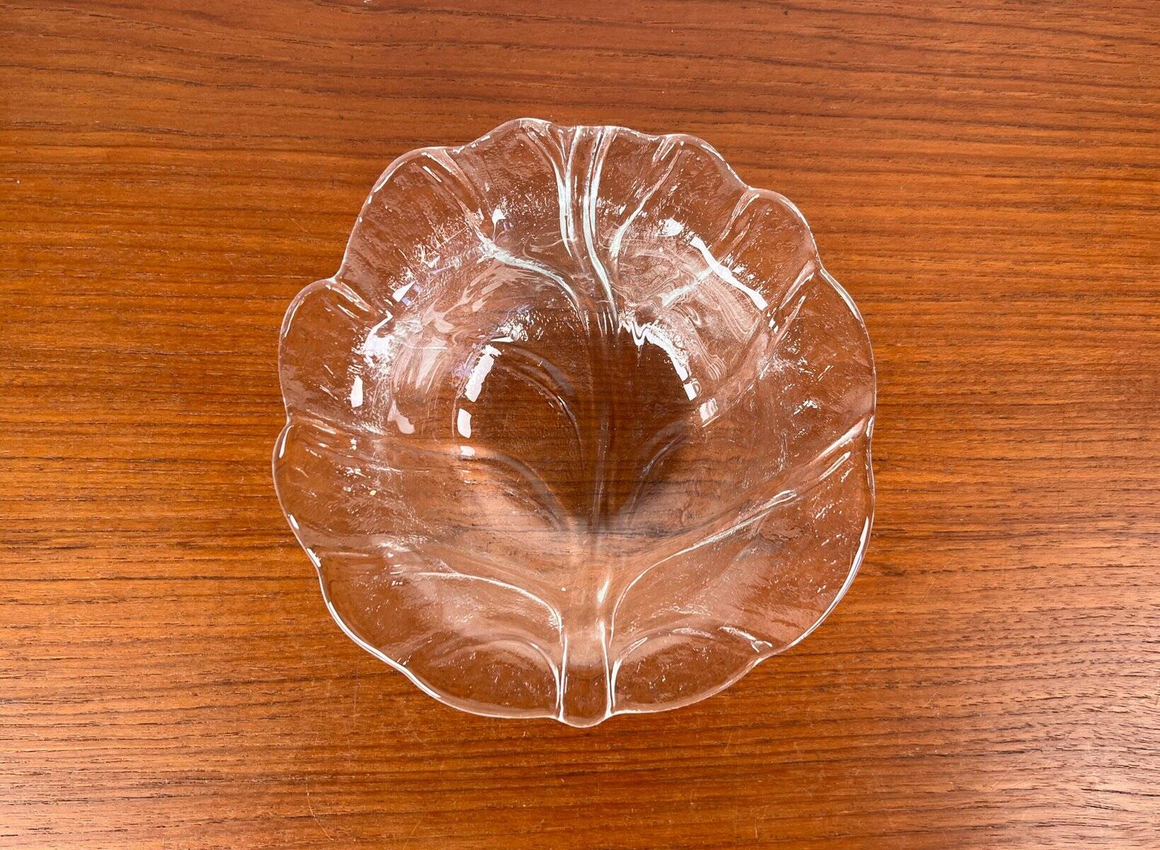 Small vintage bowl from the Eden series in glass by Lars Hellsten for Orrefors, Sweden, 1970s.