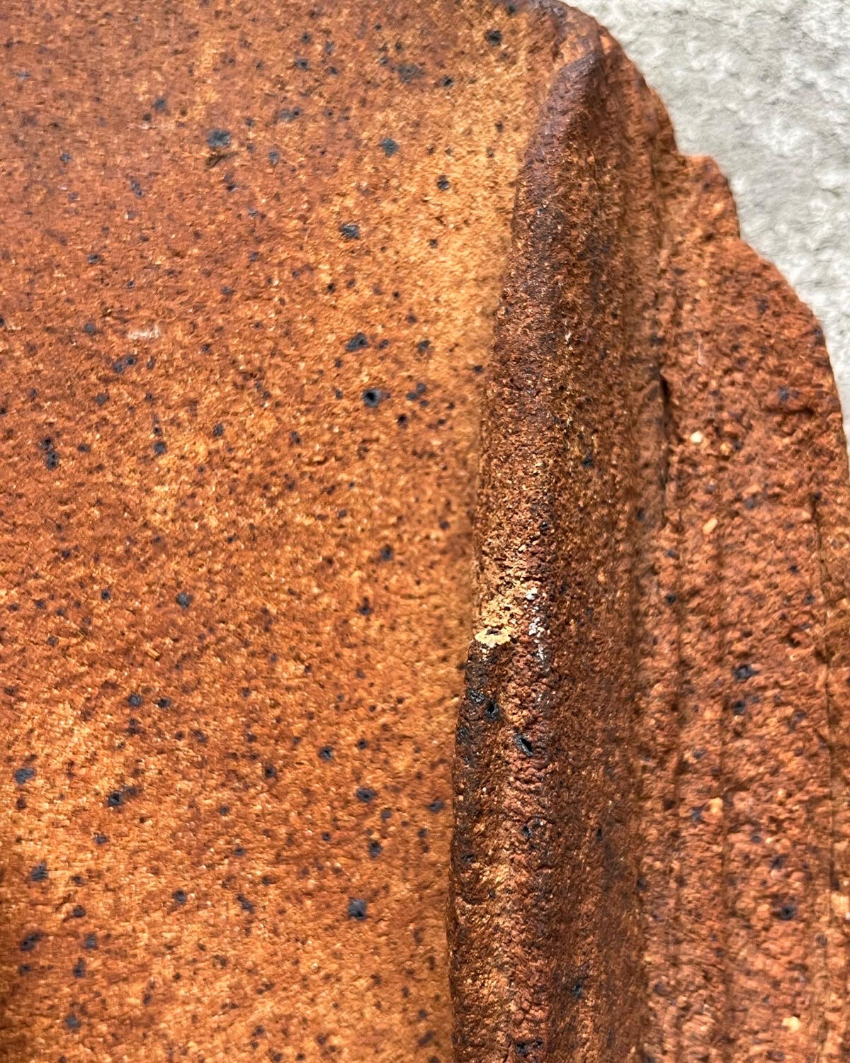 Brutalist terracotta mirror 1960