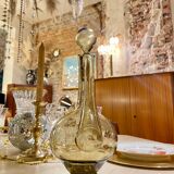 Smoked blown glass carafe