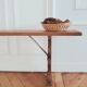 Renovated vintage bench, made of wood - 2 available, sold individually.
