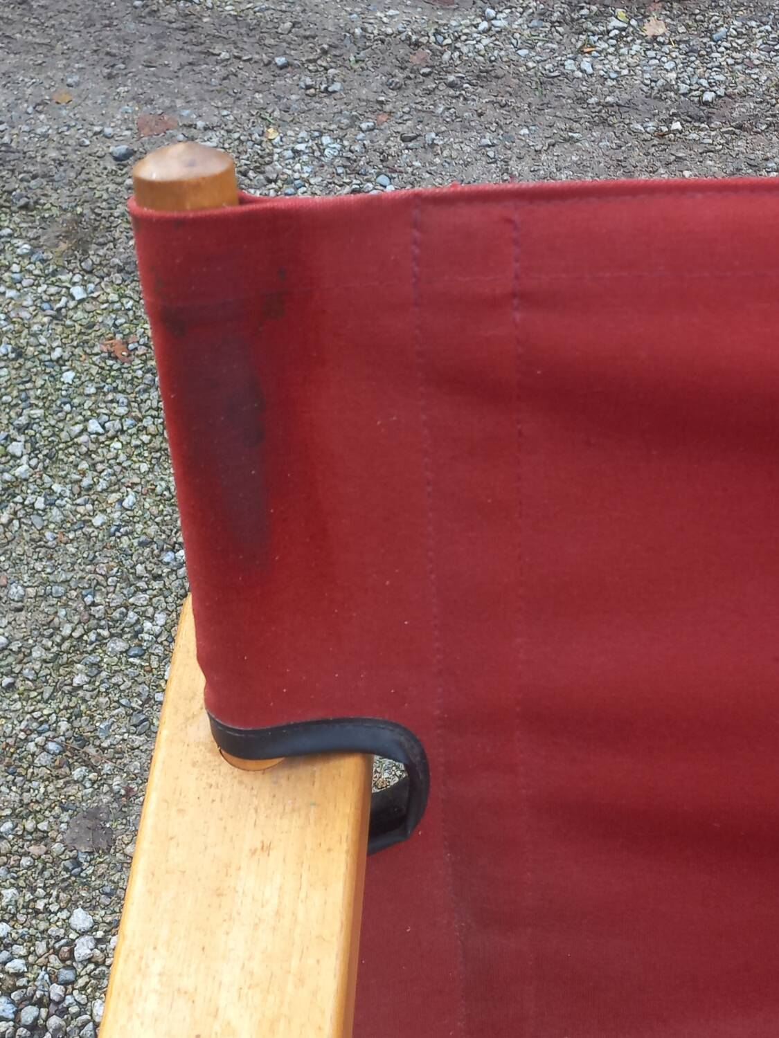 Safari armchair in beech and cotton canvas