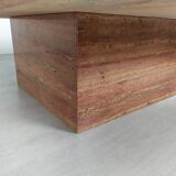 Travertine coffee table red design
