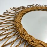 Rattan sun mirror