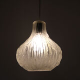 Lampe suspendue en verre dépoli des années 1960 d’Autriche