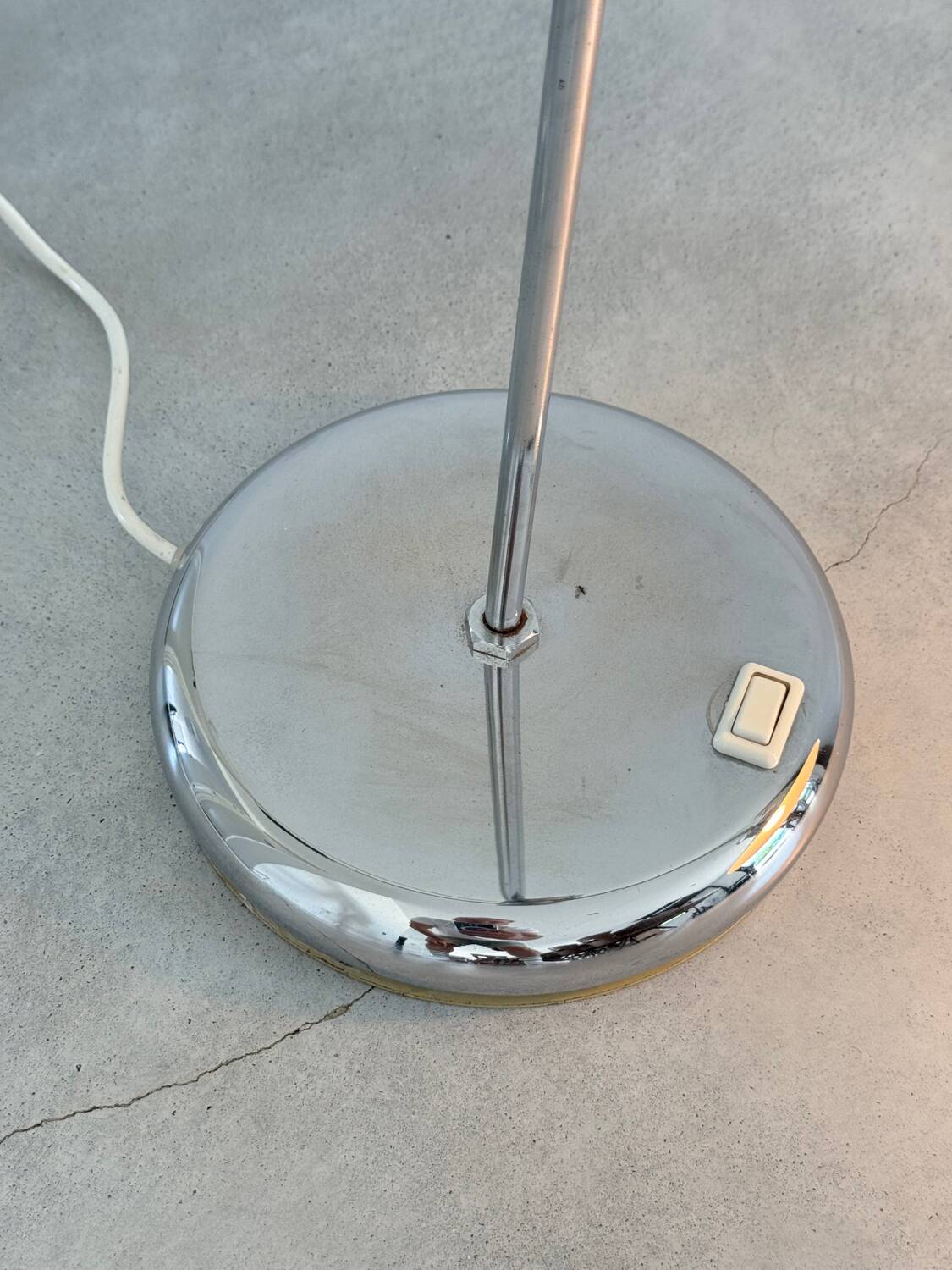 Pendulum lamp, space age design André Lavigne, Aluminor edition, France 1960