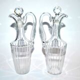 Bottles vinegar in cut crystal baccarat oil and vinegar - near model chicago 1916?