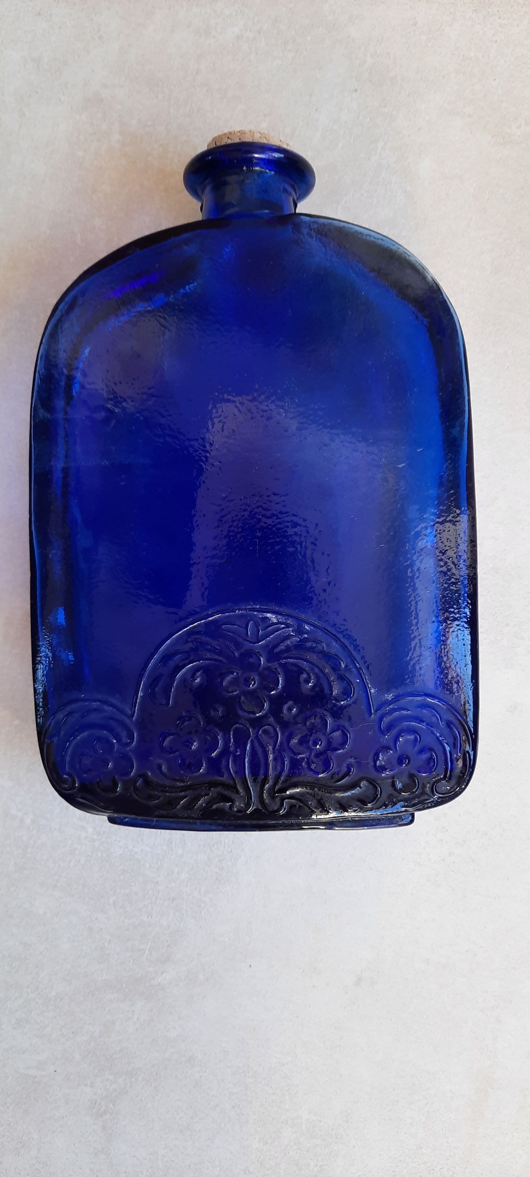 Blue glass bottle