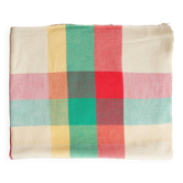 Vintage cotton checkered tablecloth