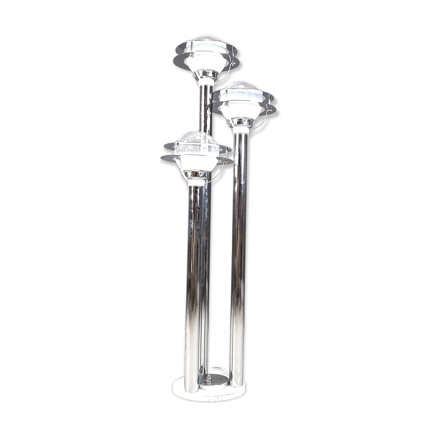 Space age chromed and glass floor lamp, 1970s