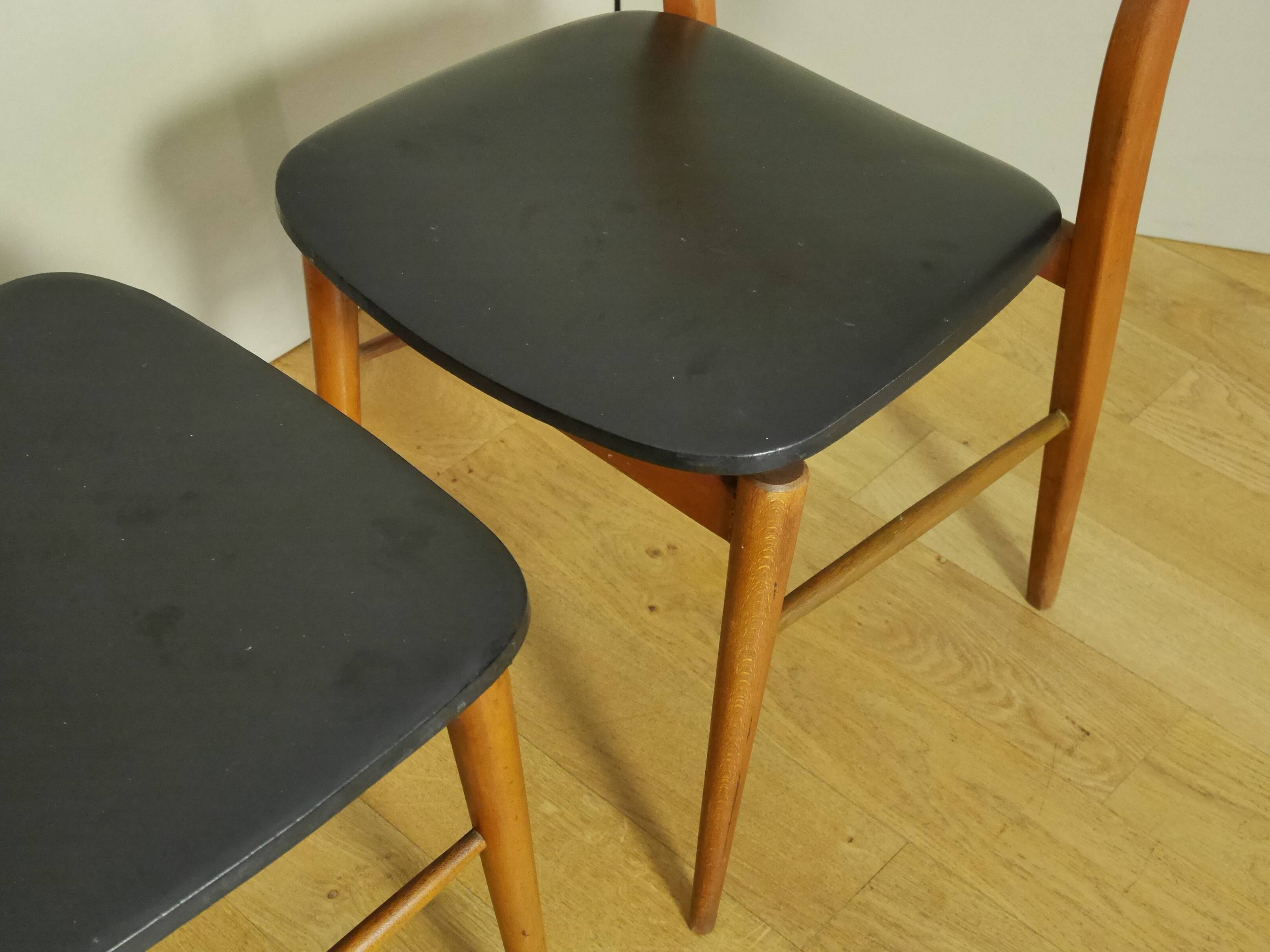 4 scandinavian chairs of the 1960
