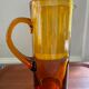 Pichet ambré verre bullé