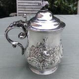 Silver metal beer pot