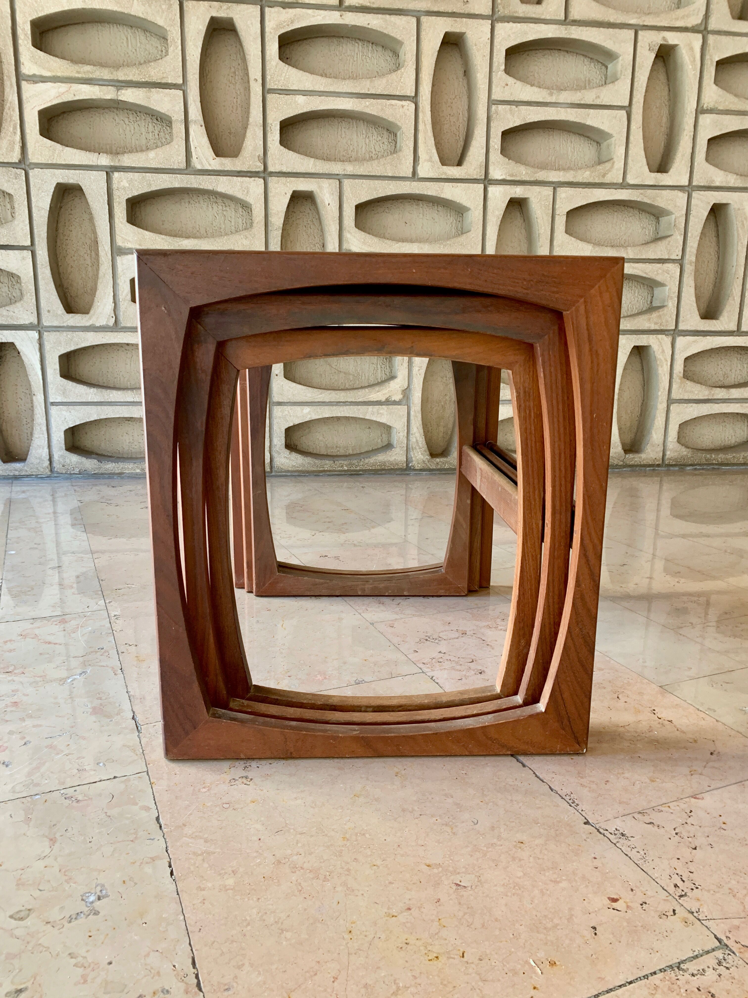 English trundle tables, Quadrille model by G-Plan